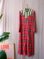 Iconic27 western checkered maxi jurk