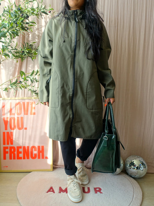 Ilse Jacobsen premium rain coat dark army green