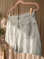 Iro Paris high waist denim shorts brion light grey