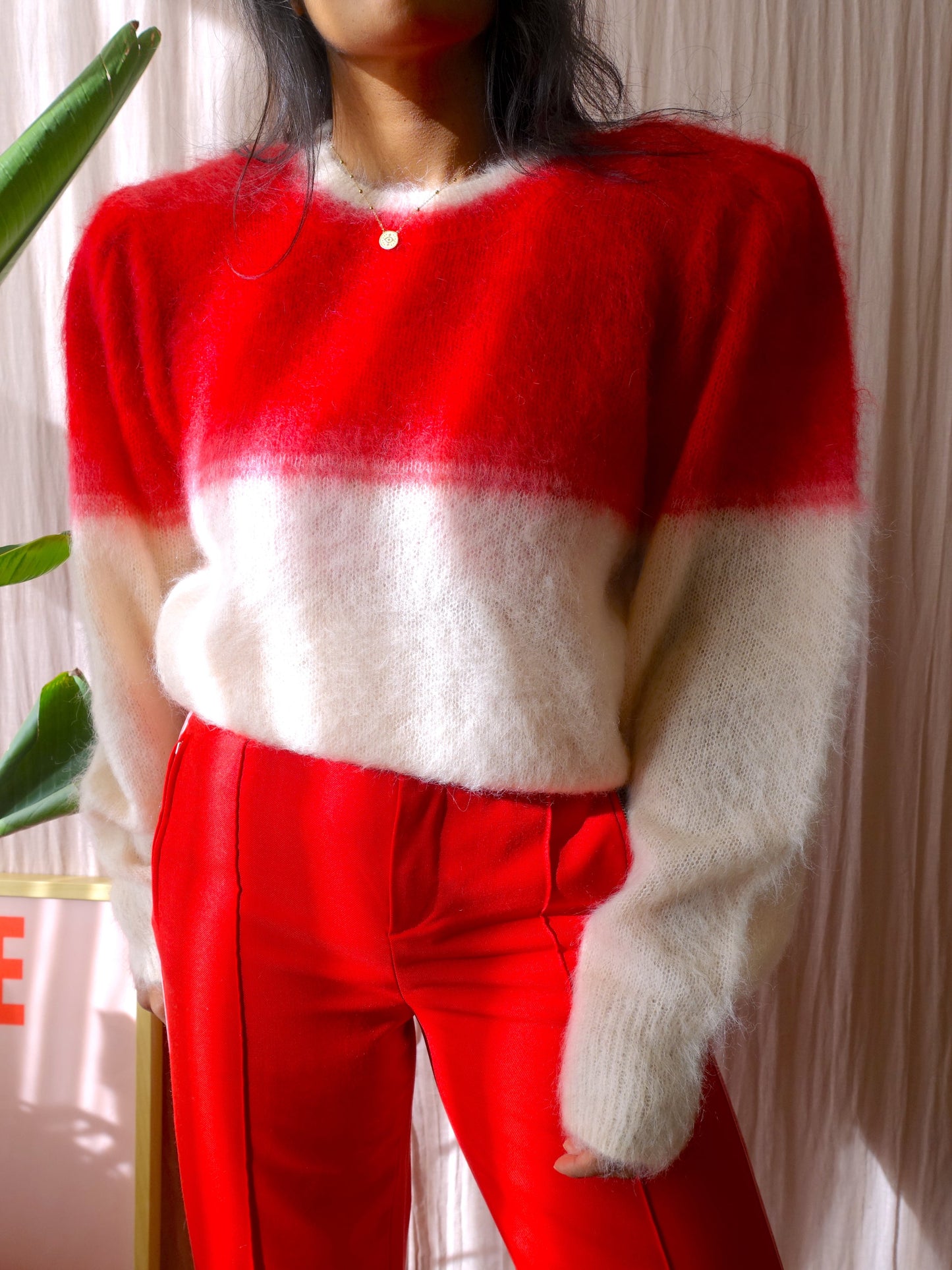 Isabel Marant deniz shoulder padded mohair knit