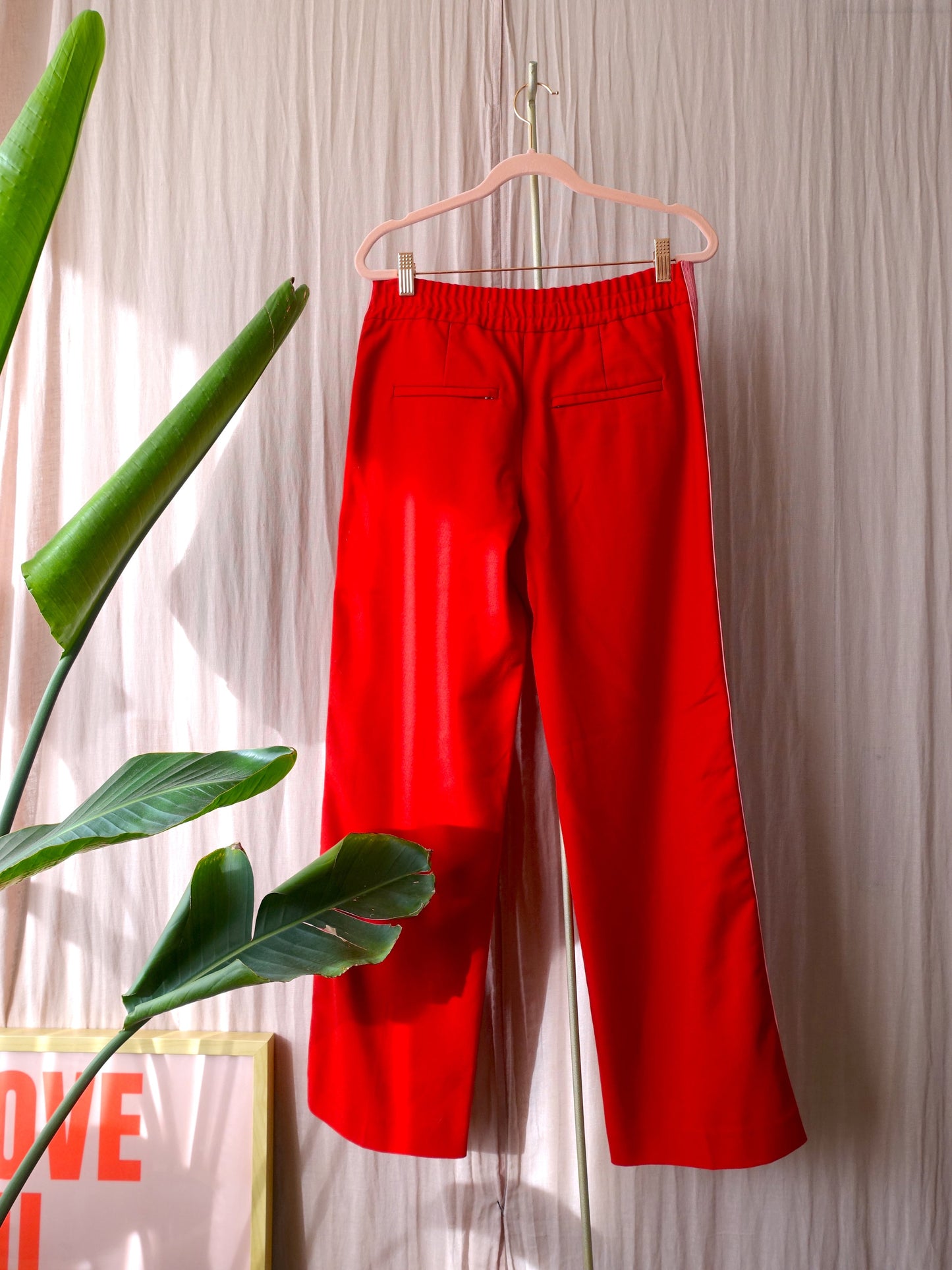 Drykorn high rise wide leg trousers rood