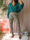 La Fée Maraboutée batwing top posy green