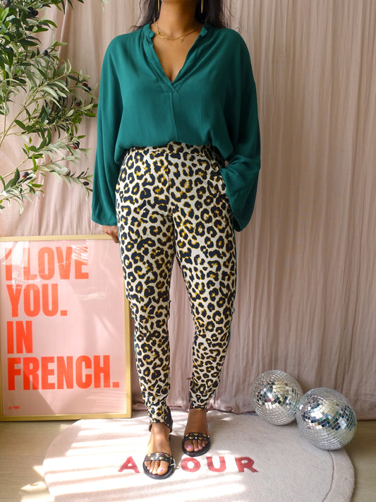 La Fée Maraboutée batwing top posy green