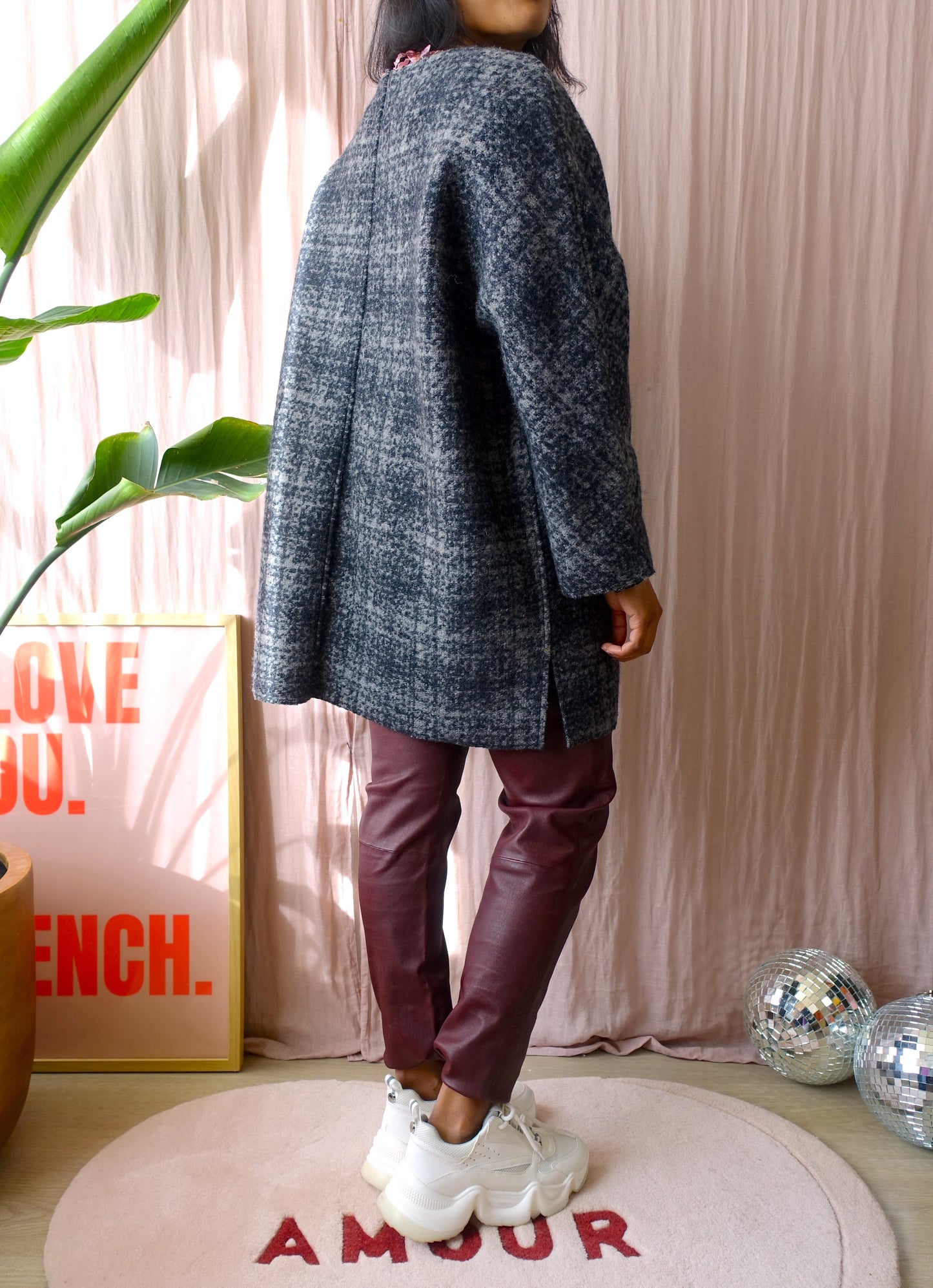Repeat Silver Label oversized wool cardicoat
