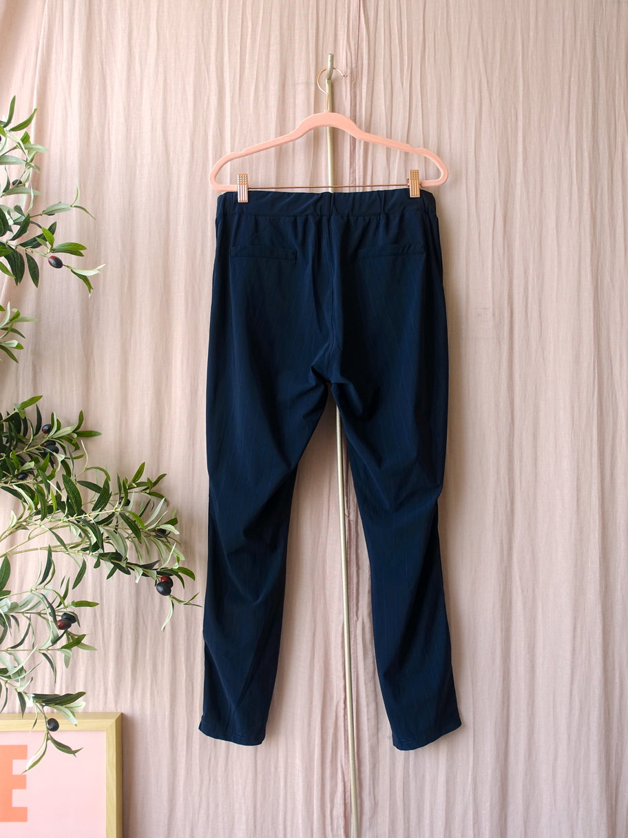 Studio Anneloes travel quality pinstripe pantalon midnight blue