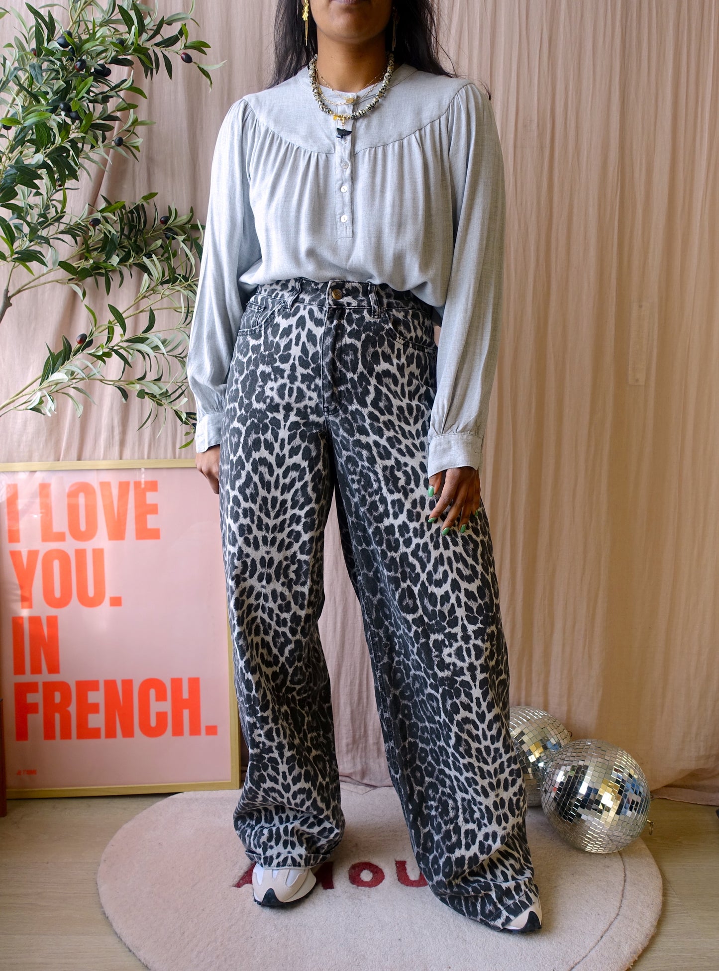 JC Sophie soft visco blouse silver grey