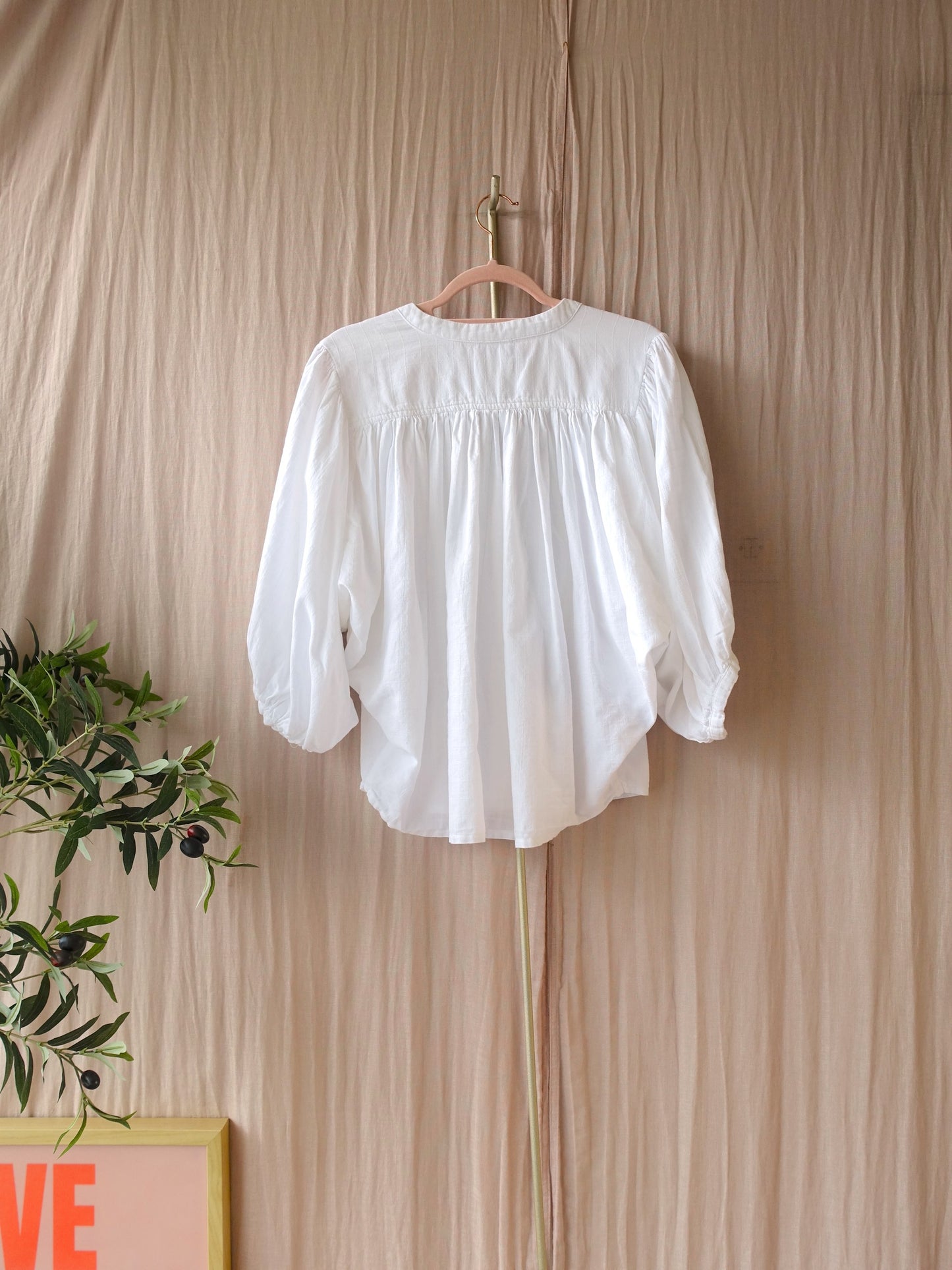 JC Sophie loose fit cotton blouse white