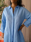 JC Sophie relaxed fit linnenmix jurk sky blue