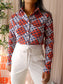 Jane Lushka travel quality floral blouse