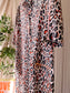 Jane Lushka travel quality leopard print jurk