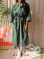 Jane Lushka travel quality midi jurk dark army