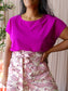 Jane Lushka travel quality tee magenta