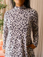 Jane Lushka leopard travelstof jurk nude / coffee