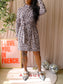 Jane Lushka leopard travelstof jurk nude / coffee