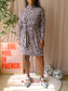 Jane Lushka leopard travelstof jurk nude / coffee