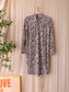 Jane Lushka leopard travelstof jurk nude / coffee
