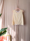 Jil Sander asymmetric mesh top buttermilk