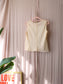 Jil Sander asymmetric mesh top buttermilk