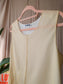 Jil Sander asymmetric mesh top buttermilk