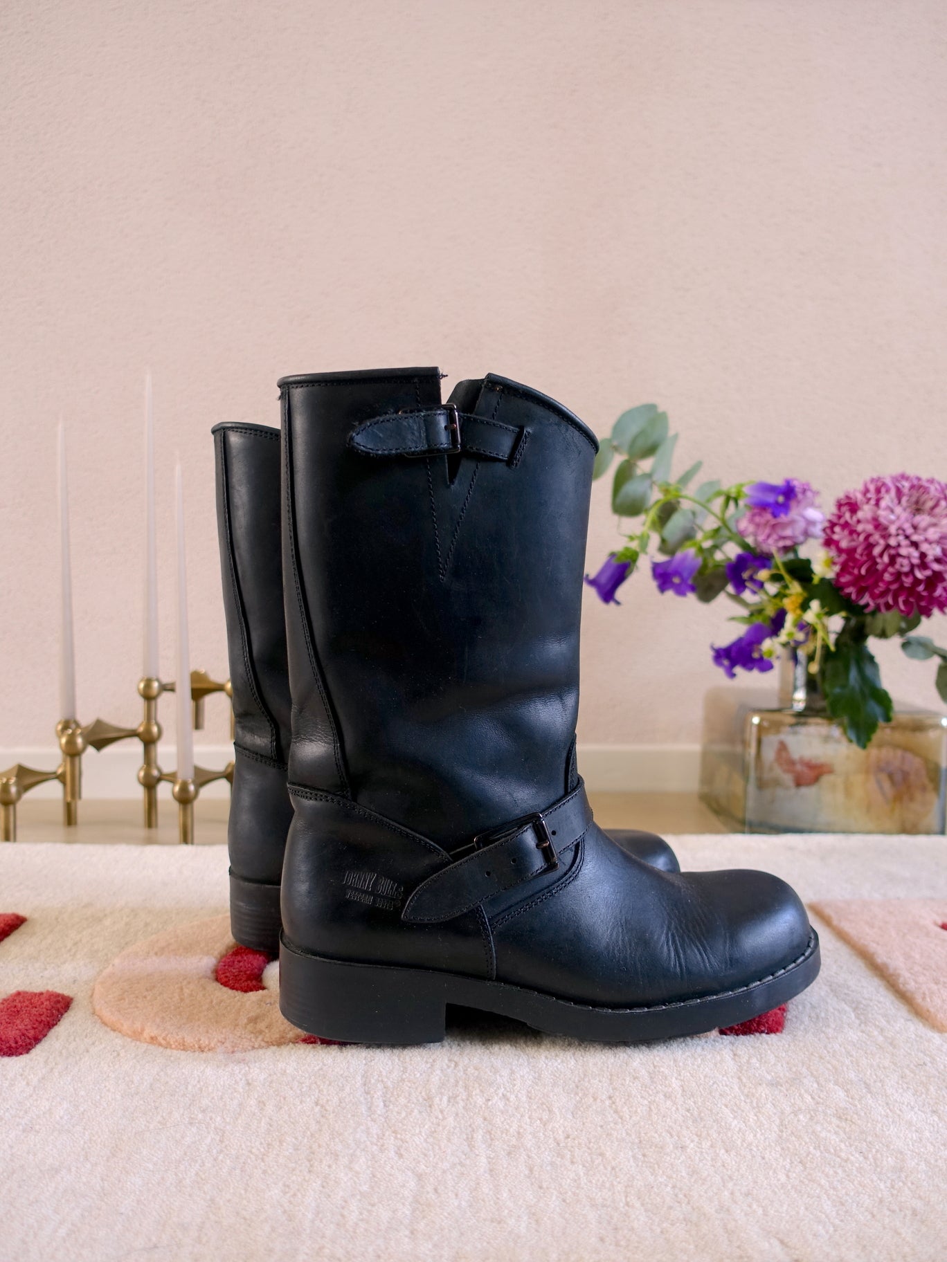 Johnny Bulls mid biker boot zwart