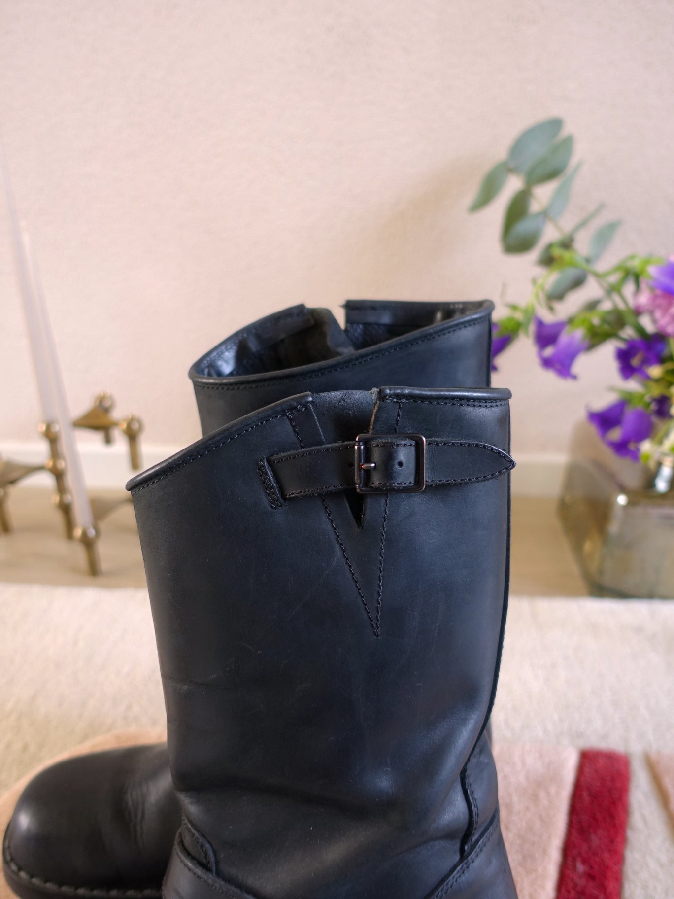 Johnny Bulls mid biker boot zwart