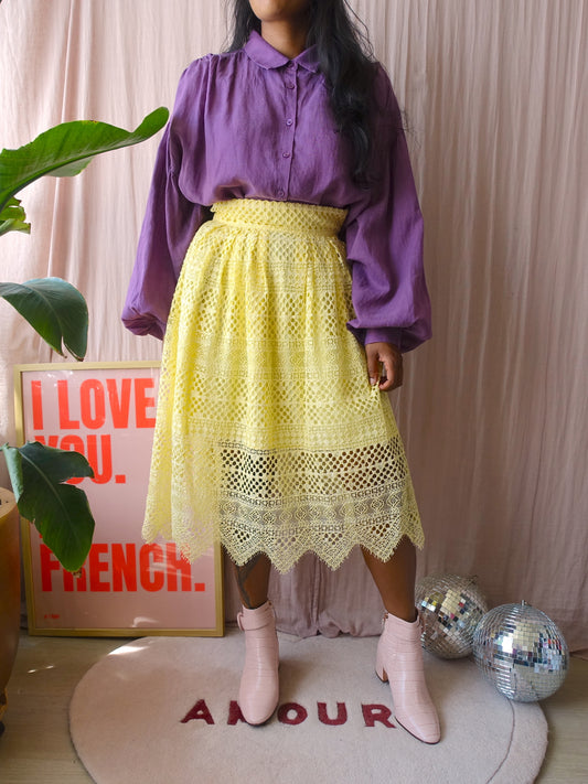 Josh V Jenney midi rok daisy yellow