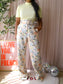 Josh V penelope peony flower bohemian pants nude
