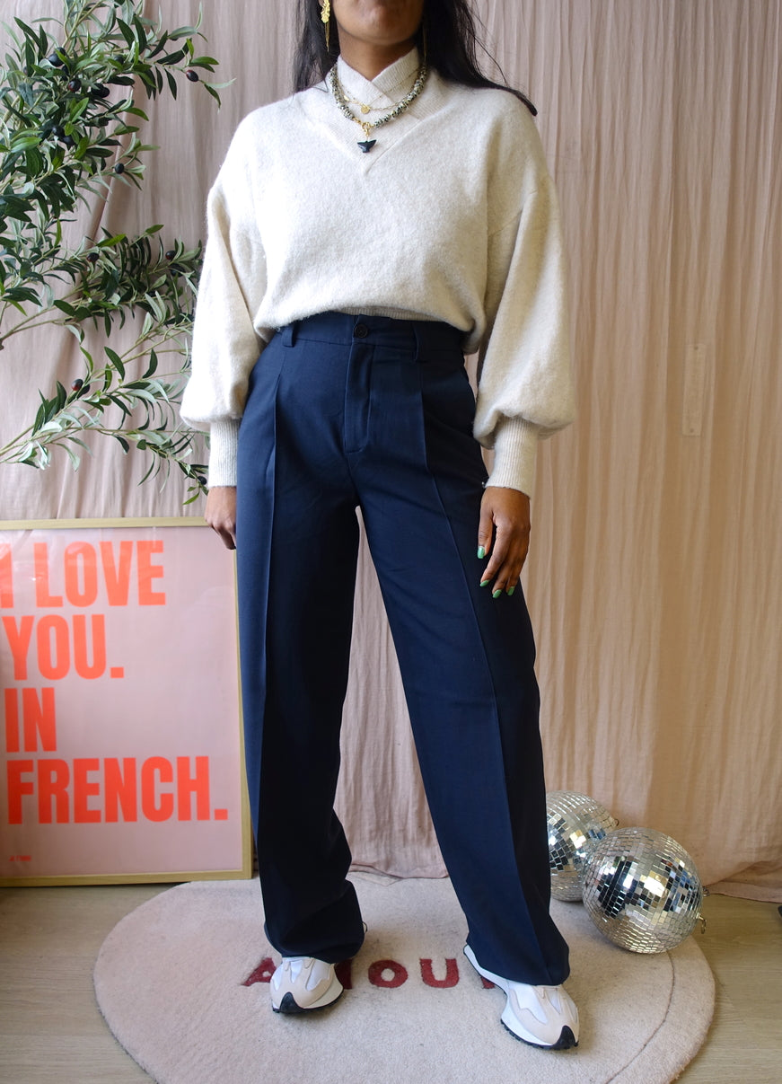 Closed wide leg pants wendlyn midnight blue