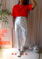 Josh V casey high rise girlfriend pants silver