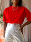 Modström organic cotton takoda tee flame scarlet