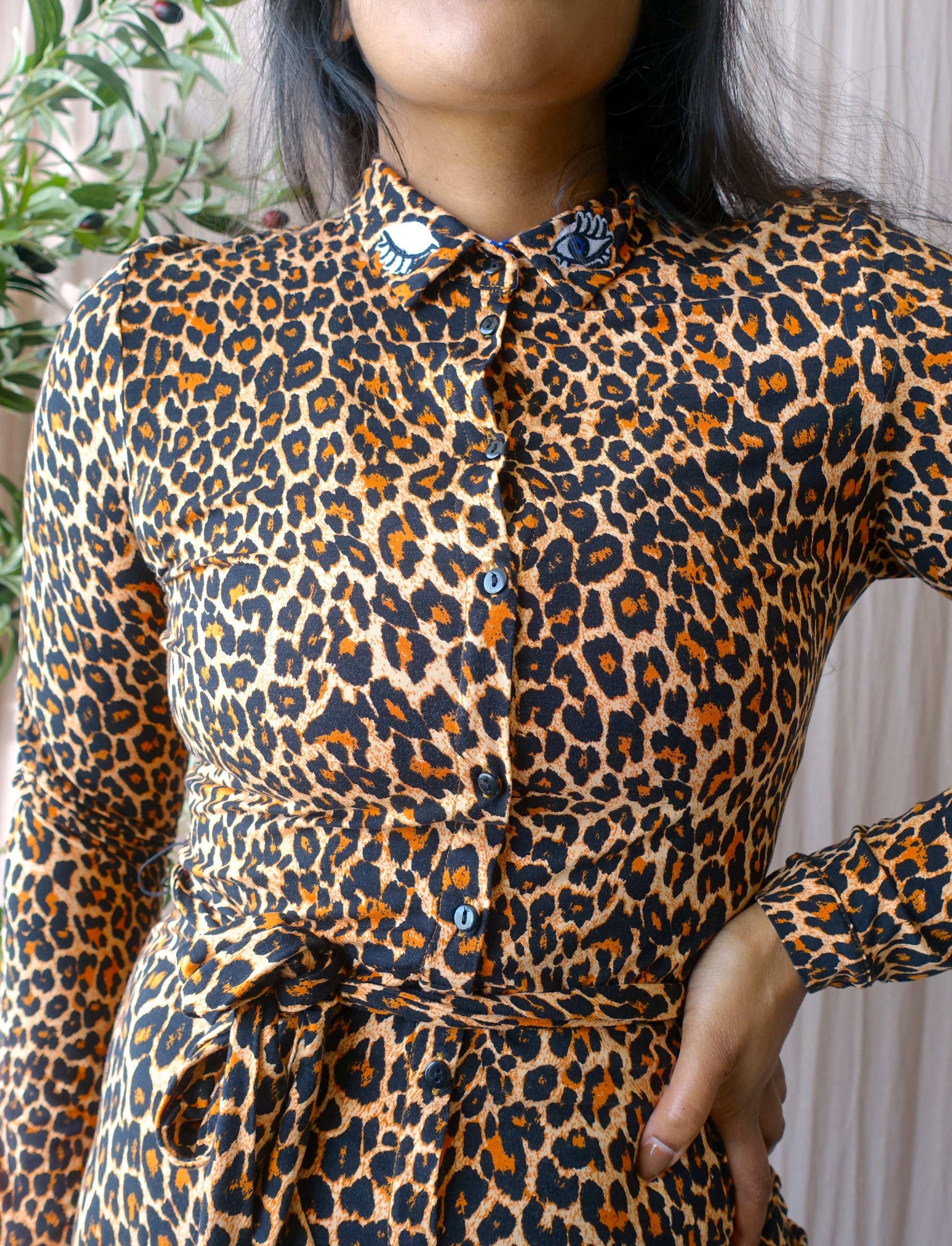 Juffrouw Jansen leopard blousejurk miep