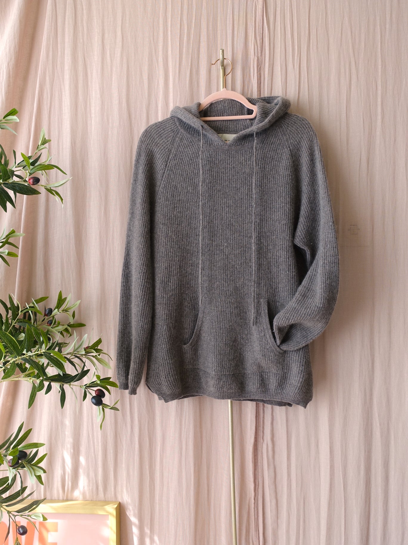 Jumper1234 100% Cashmere hoodie greige taupe