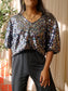 Kaffe curve luna sequin top