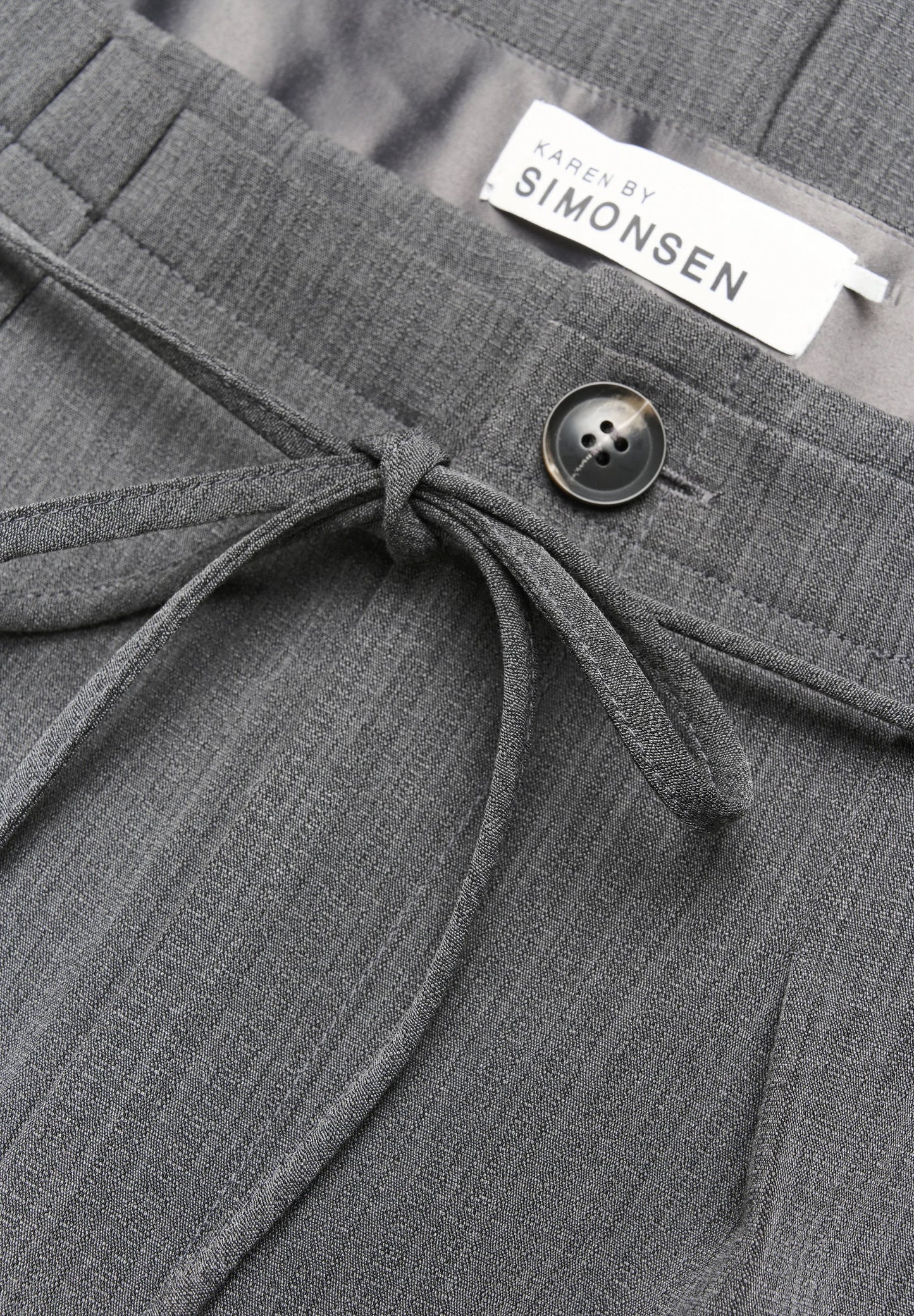Karen By Simonsen solid straight fit pants charcoal