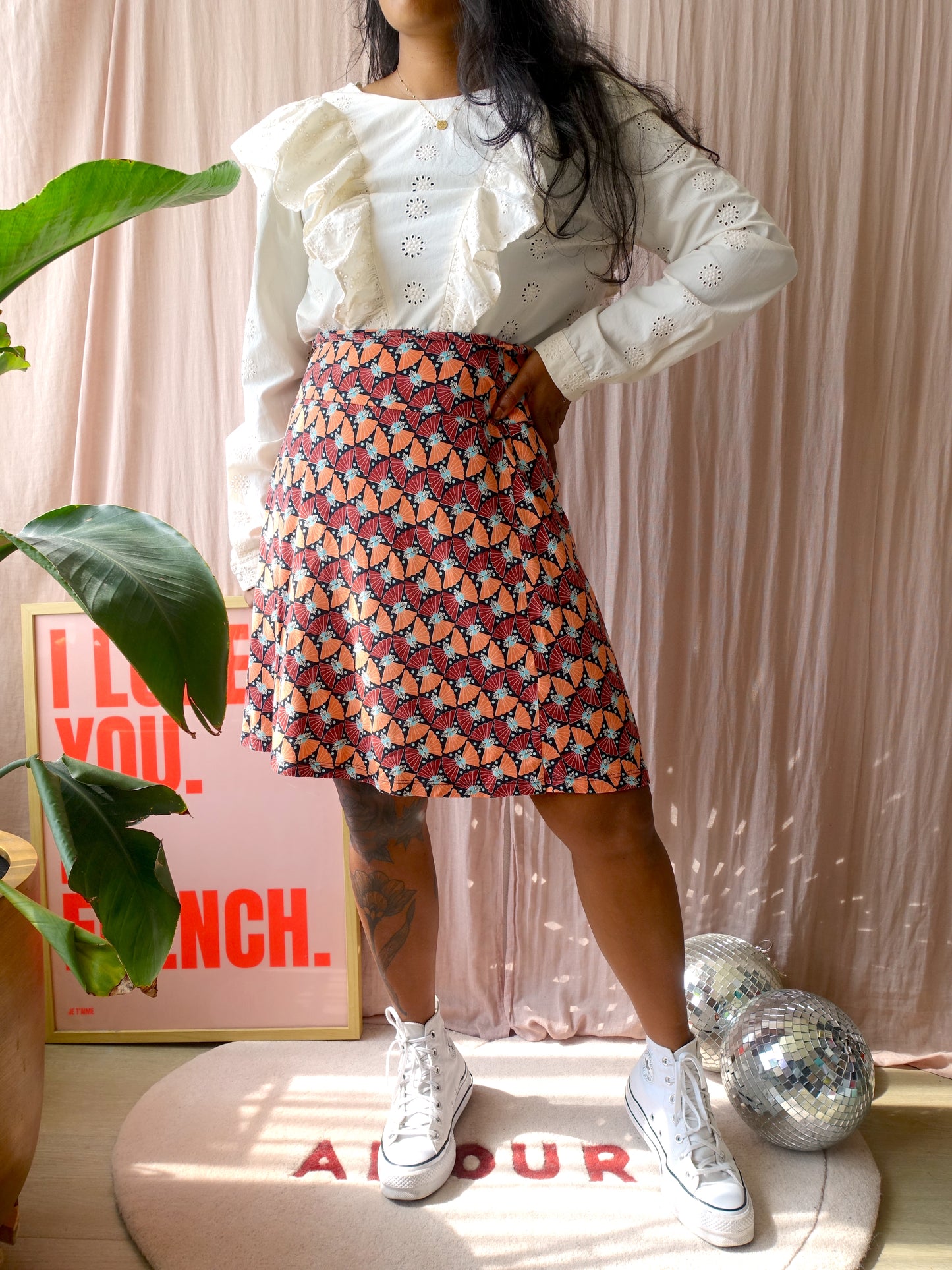 King Louie retro print high rise rok