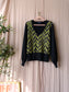 King Louie knitwear lurex pullover zwart / moss