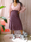 King Louie juno midi rok graphic stripe bordeaux