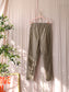 Knit-ted vegan leather slim fit pants taupe