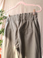 Knit-ted vegan leather slim fit pants taupe