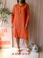 La Salle Amsterdam luxury linnen jurk tangerine tango