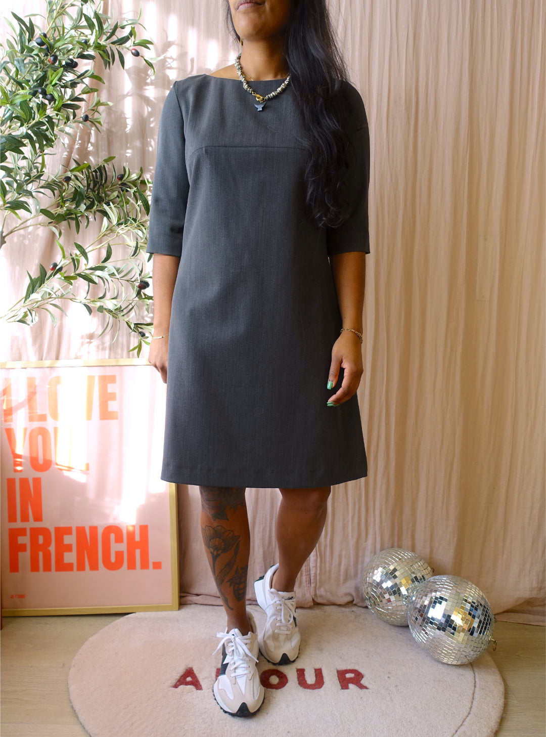 LaDress the classy jurk platinum grey