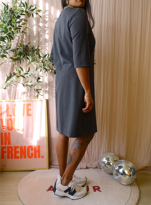 LaDress the classy jurk platinum grey