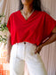 LaDress liz lightweight travel quality top haute red