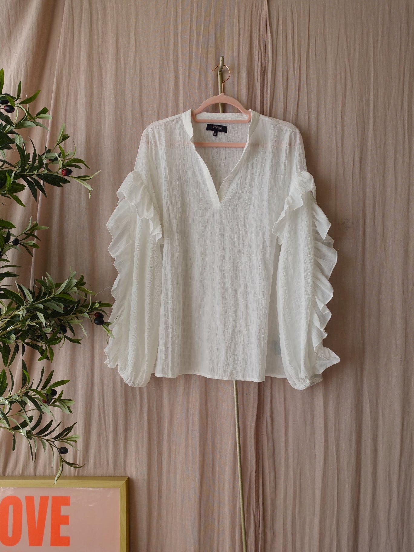 Refined Department Chloe ruffle top wit