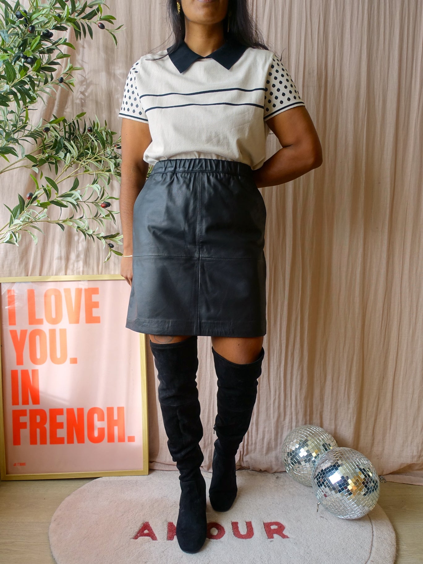 Laurèl unique embellished fine knit tee