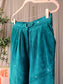 Laurèl Vintage one-of-a-kind leather pants deep teal