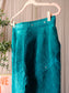 Laurèl Vintage one-of-a-kind leather pants deep teal