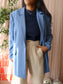 Le Grand Sud longer length blazer baby blue