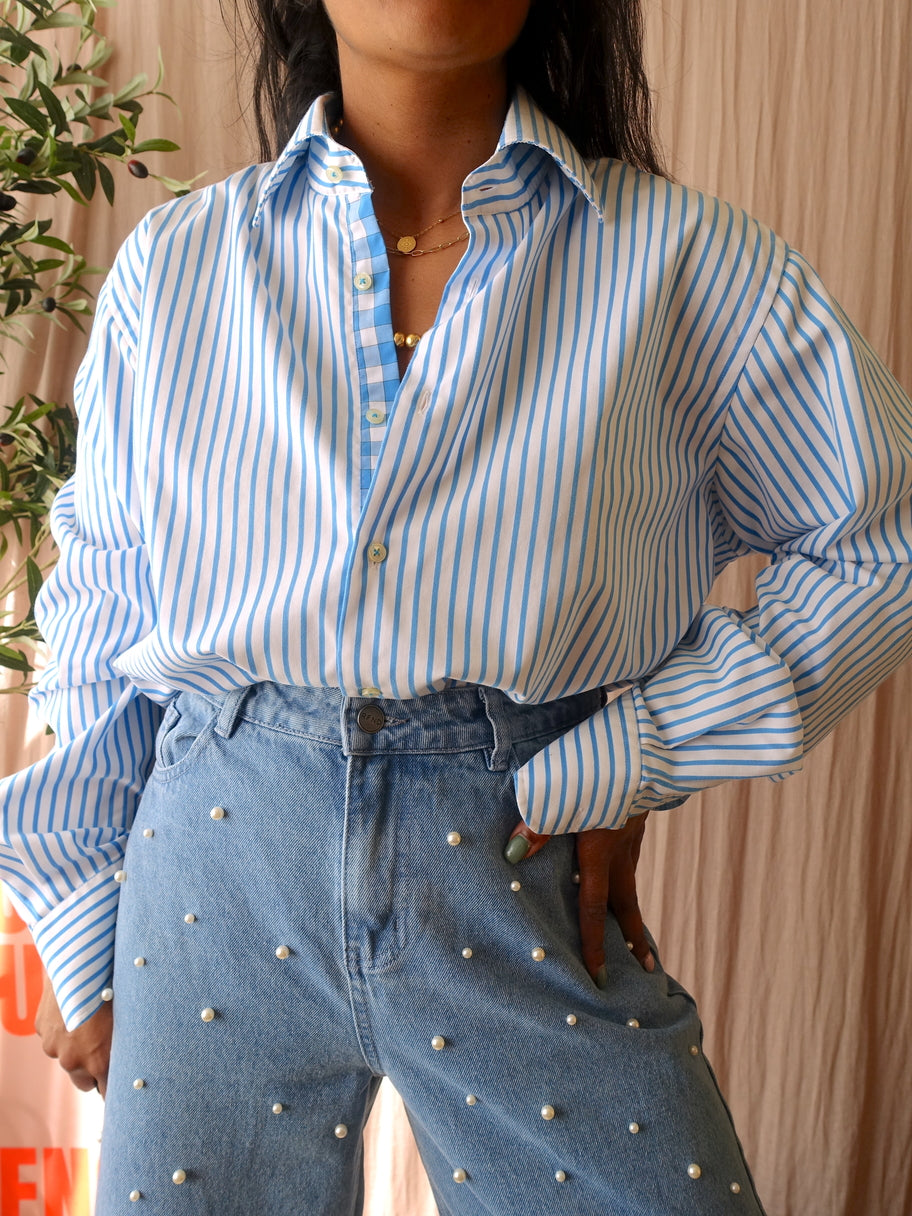 Ledûb classic but oversized striped shirt