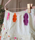 Les Jumelles embroidered ruffle skort ecru